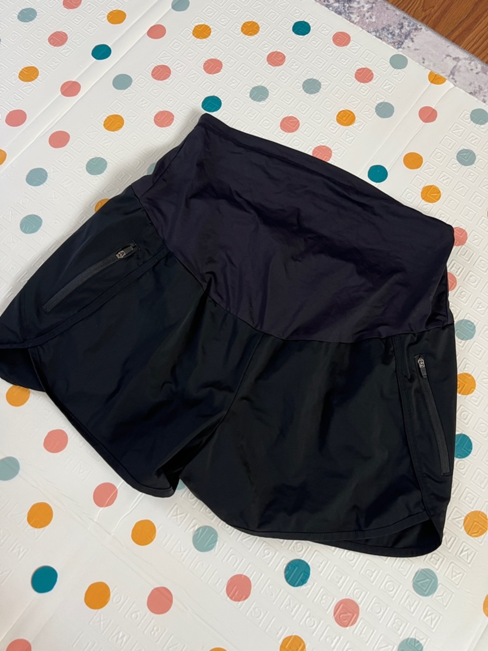 Women’s Black Active Running Shorts with High Waist